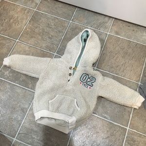 Sherpa hoodie coat m&s brand 6-9mo cotton lined